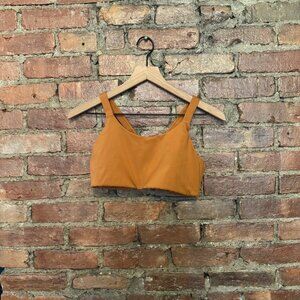 Girlfriend Collective Yellow Crossback bra and Compressive High Rise Pocket Legg